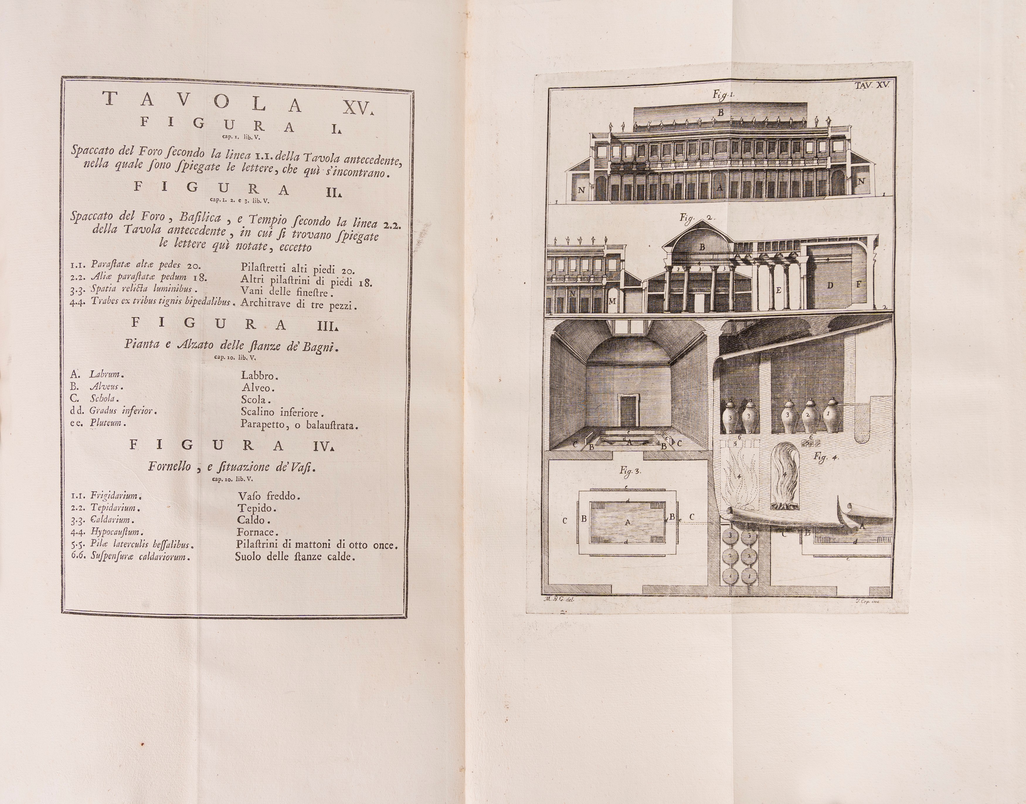 Marco Vitruvio Pollione - L'architettura con traduzione italiana e commento del Marchese Berardo ...