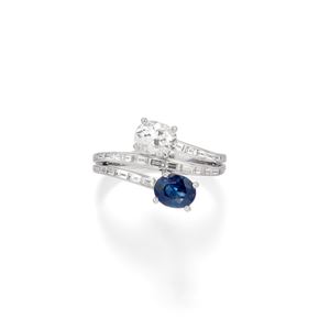 Sapphire and diamond ring