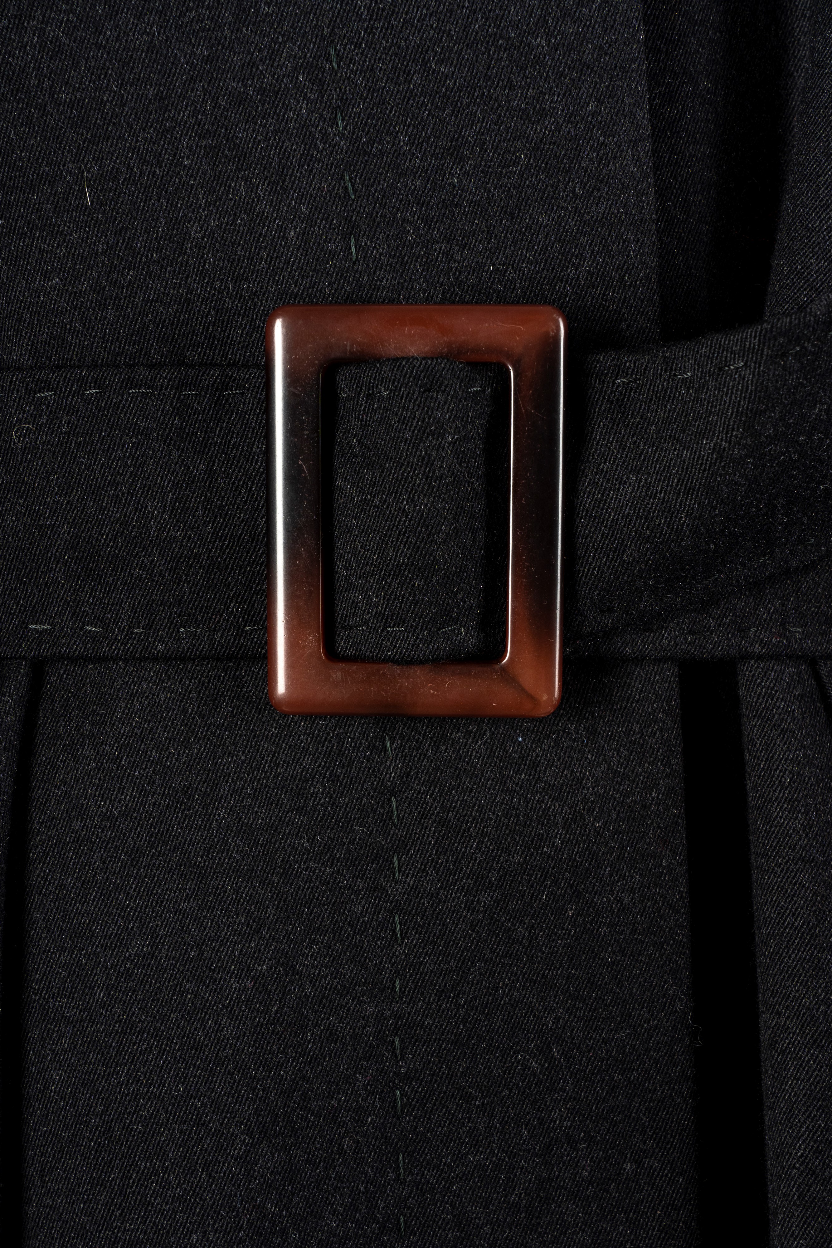 Prada - Cappotto in lana grigia antracite, manica lunga con tasche