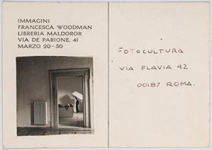 Untitled, Rome, (Postcard invitation to the exhibition “Images”)