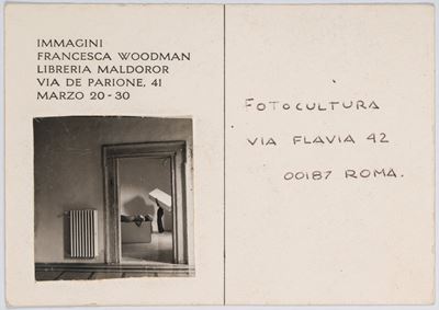 Senza Titolo, Roma, (postcard Invito alla Mostra 'immagini')