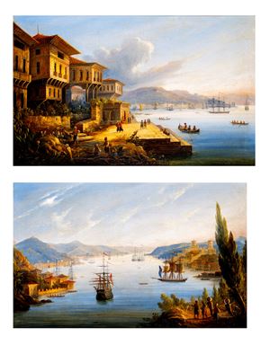 Veduta di Istanbul; Veduta del Bosforo