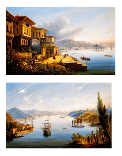 Veduta di Istanbul; Veduta del Bosforo