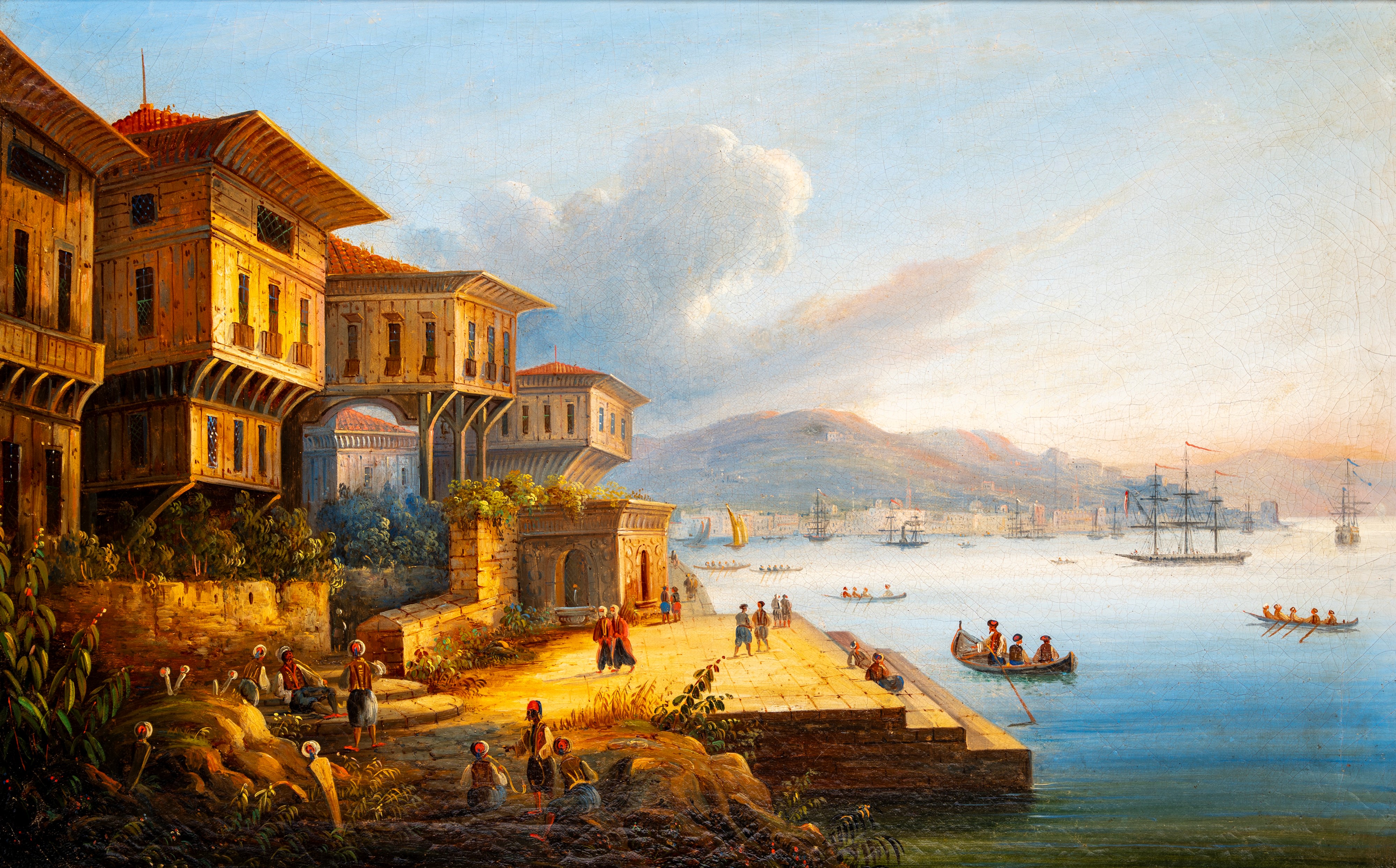 Scuola Europea, Secolo XIX - Veduta di Istanbul; Veduta del Bosforo
