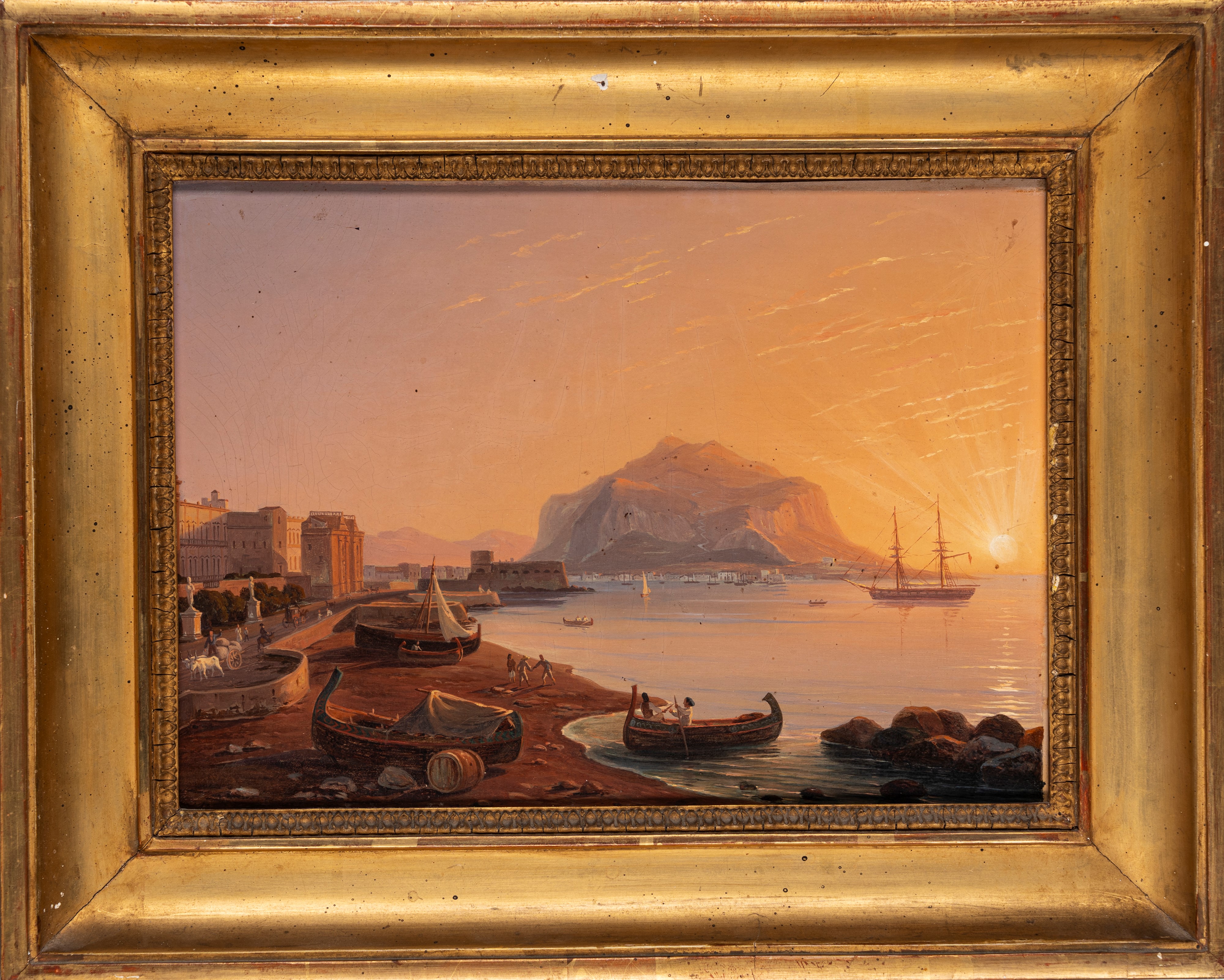 Carl Wilhelm Götzloff - Veduta di Palermo con il Monte Pellegrino