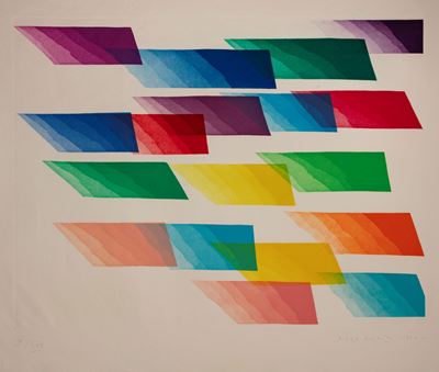 Composizione, acquaforte acquatinta a colori