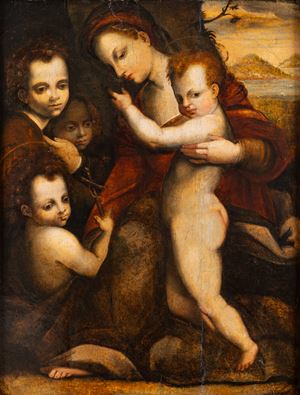 Madonna con Bambino, San Giovannino e due angeli