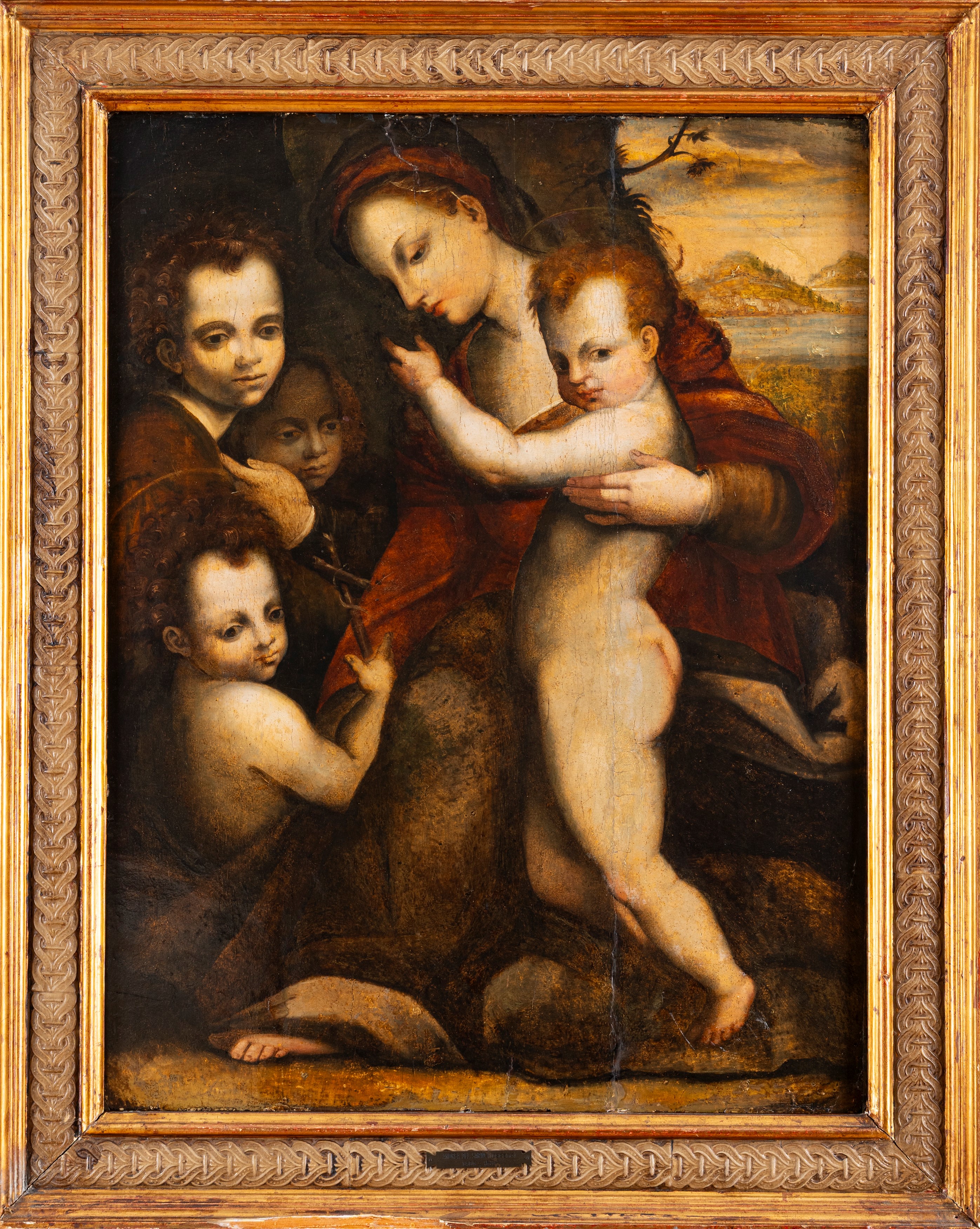 Da Andrea del Sarto - Andrea del Sarto, Madonna con Bambino, San Giovannino e due angeli, olio su...