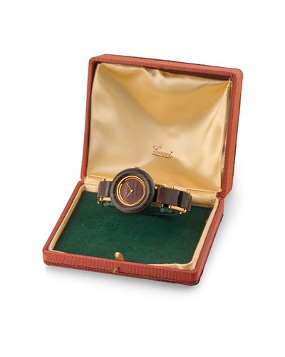 A. Barthelay, Orologio bracciale in legno e oro 18k