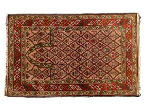 Tappeto da preghiera caucasico, fine secolo XIX-inizio secolo XX