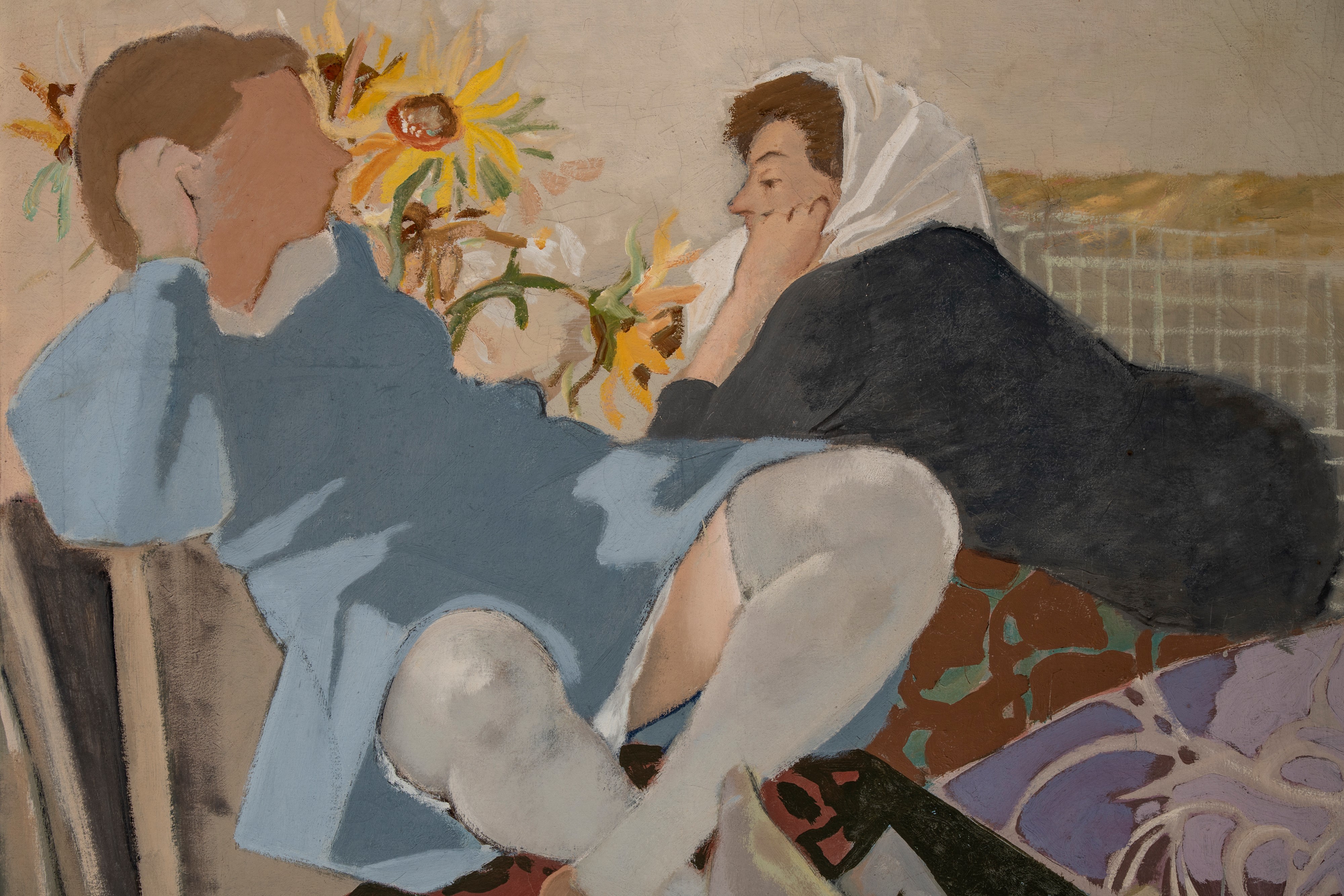 Bernardino Palazzi - Due Donne (interno con Figure)