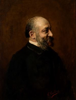 Portrait of the publisher Emilio Treves