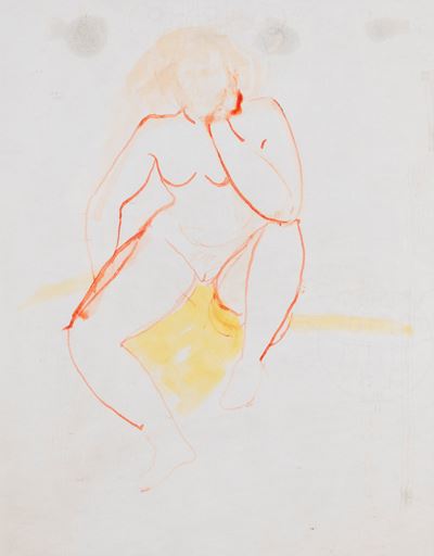 Nudo, tecnica mista su carta