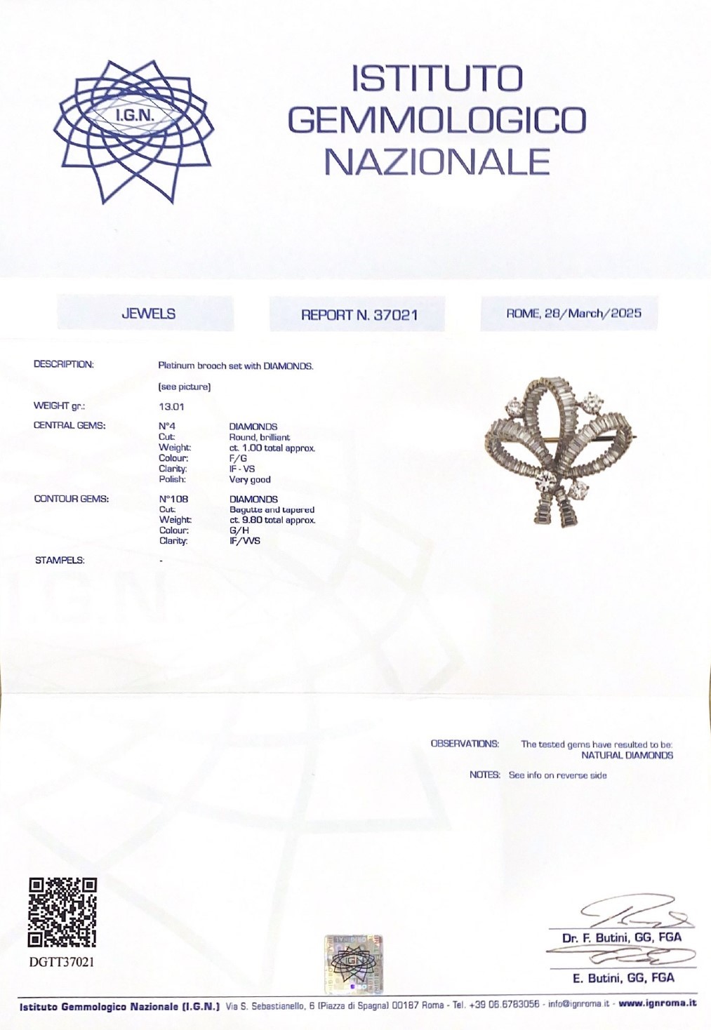 Spilla con Diamanti