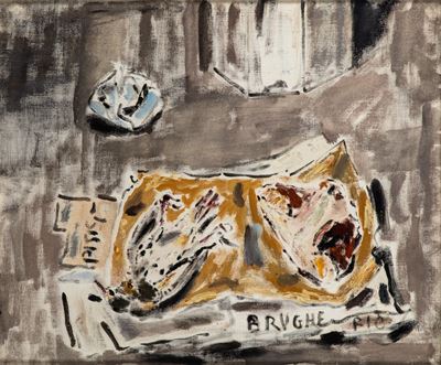 Natura morta con beccacino, olio su cartone telato, 1951