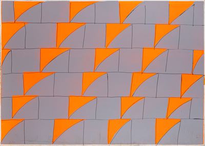Dalla cartella Sequenze di un rapporto con il sud, litografia a colori, 1973