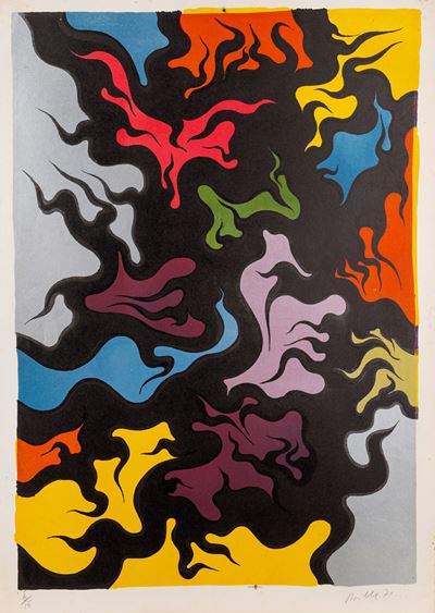 Composizione, litografia a colori, es. 6/15, 1971