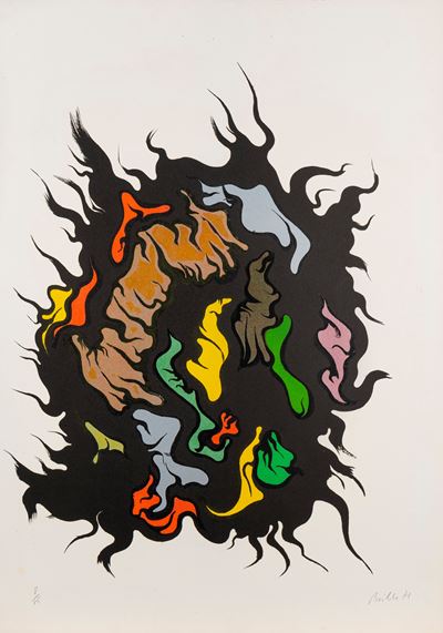 Composizione, litografia a colori, es. 8/15, 1971