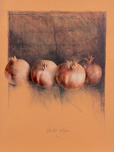Melograni, litografia a colori, es. 3/5