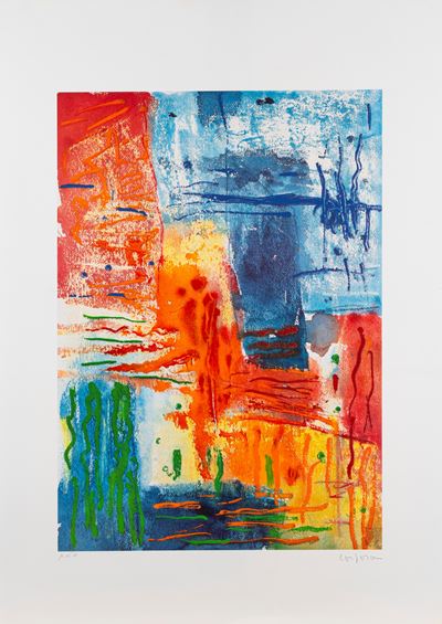 Composizione, litografia a colori