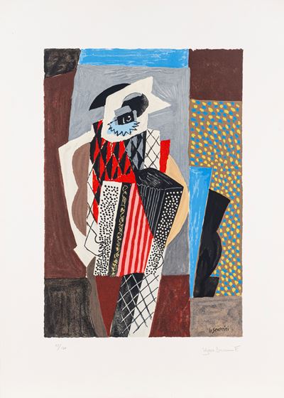 Arlecchino, litografia a colori, es. 95/120