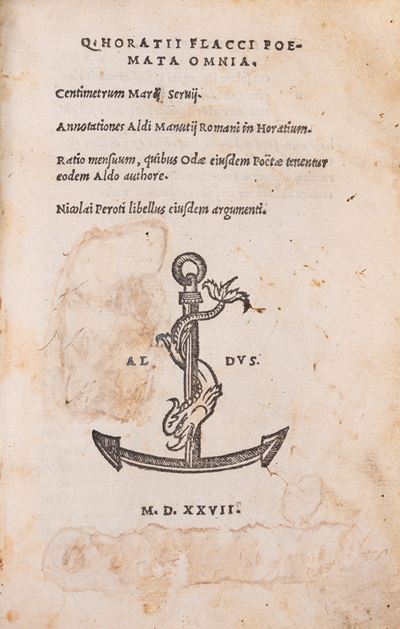 Poemata omnia. Annotationes Aldi Manutij Romani in Horatium