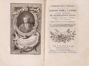 I principj della morale o sia Saggio sopra l'uomo. Poema inglese di Alessandro Pope tradotto in versi italiani dal cavaliere Anton Filippo Adami