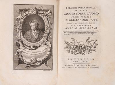 I principj della morale o sia Saggio sopra l'uomo. Poema inglese tradotto in versi italiani dal c...