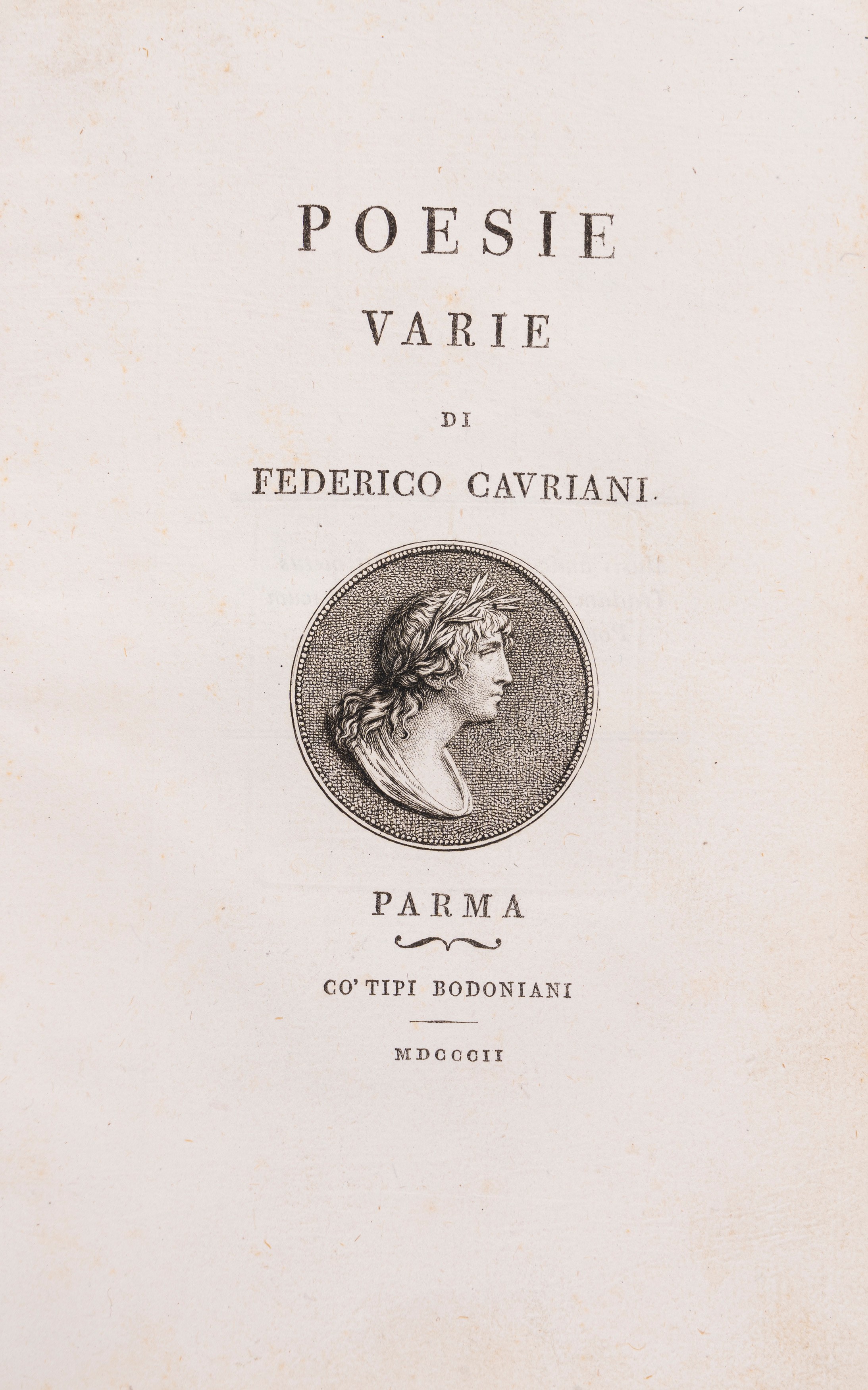 Federico Cavriani - Poesie varie, 1802