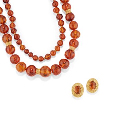 Demi-parure in Ambra