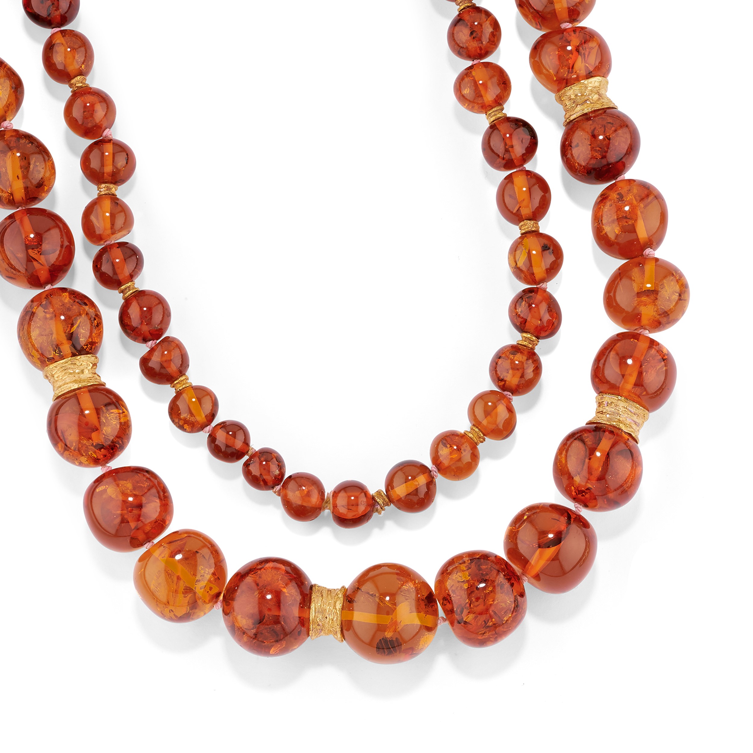 Demi-parure in Ambra