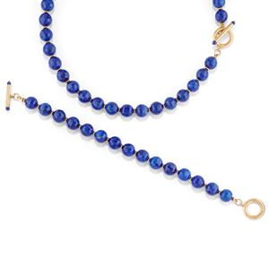 Lapis lazuli demi-parure