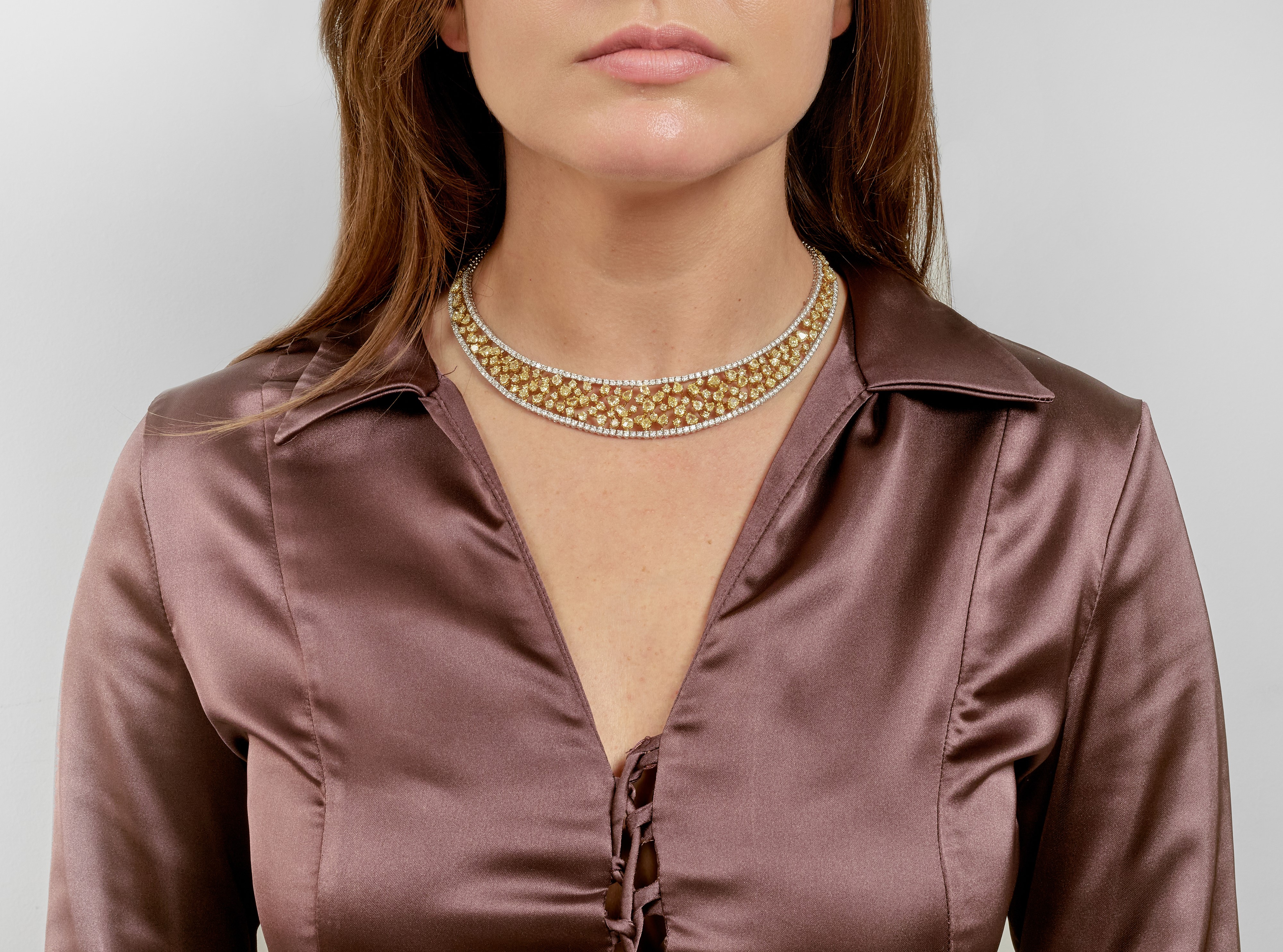 Zydo - Collana con Diamanti Fancy