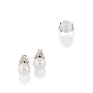 Demi-parure con perle australiane