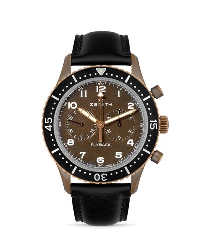 Cronografo flyback Zenith, Modello Pilot Tipo CP-2 con Movimento El Primero 405B
