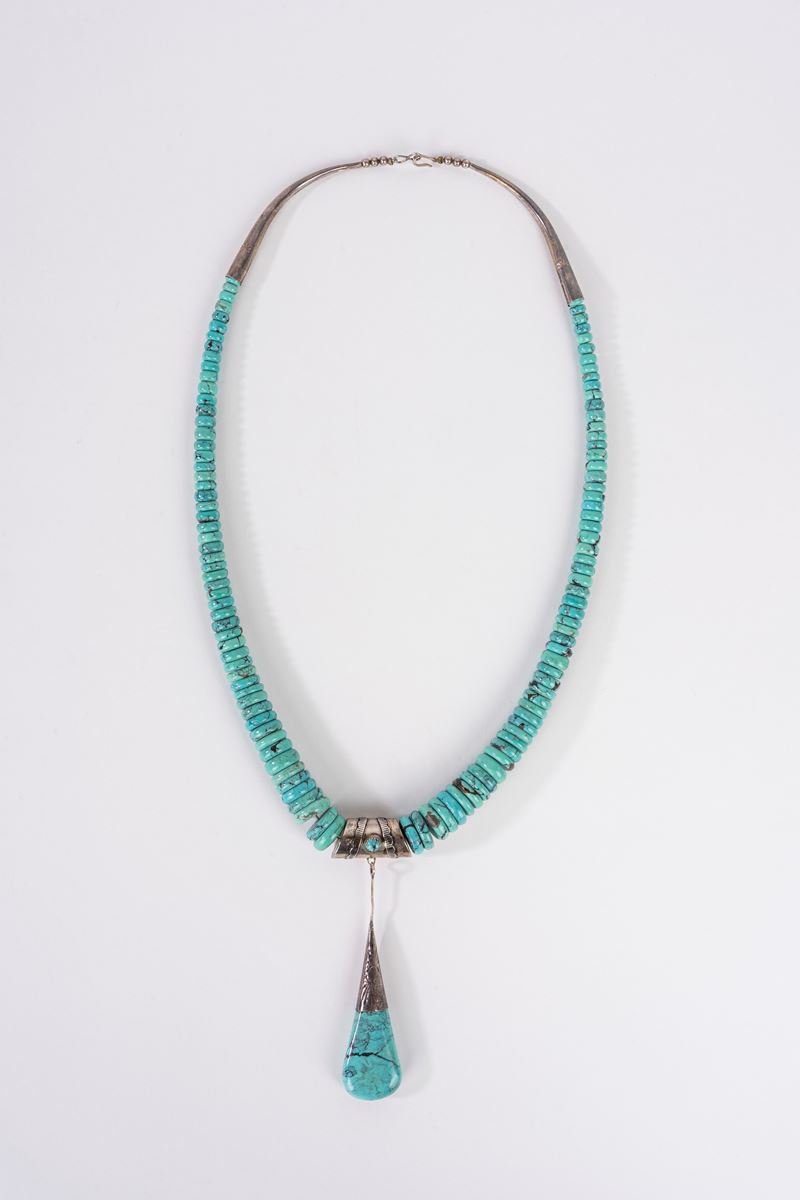 Collana Nativa Americana con turchesi