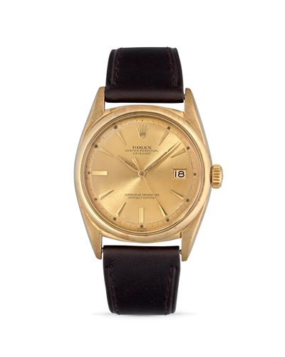 Orologio Datejust 6605 con quadrante champagne e cassa in oro 9k