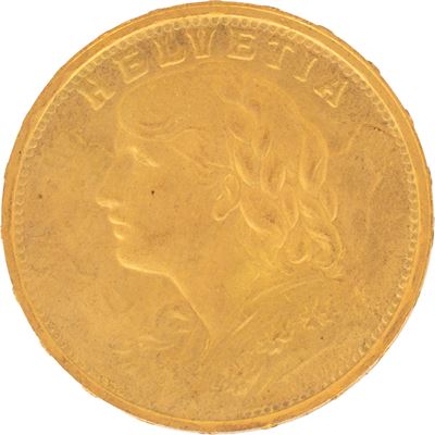 Marenghi, Moneta in oro titolo 900/°°° con busto giovanile di donna 'Vreneli'