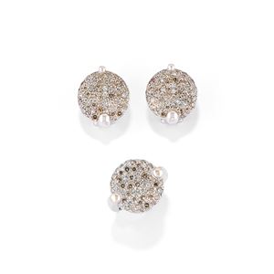 Demi parure con diamanti