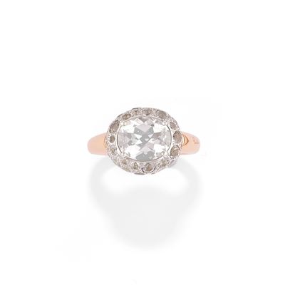 Anello collezione Tabou, oro rosa 18k e argento con topazi