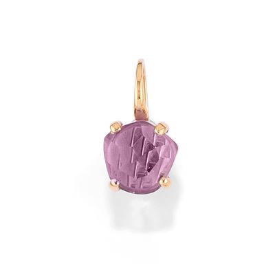 Mono orecchino collezione Lola, oro giallo 18k con ametista
