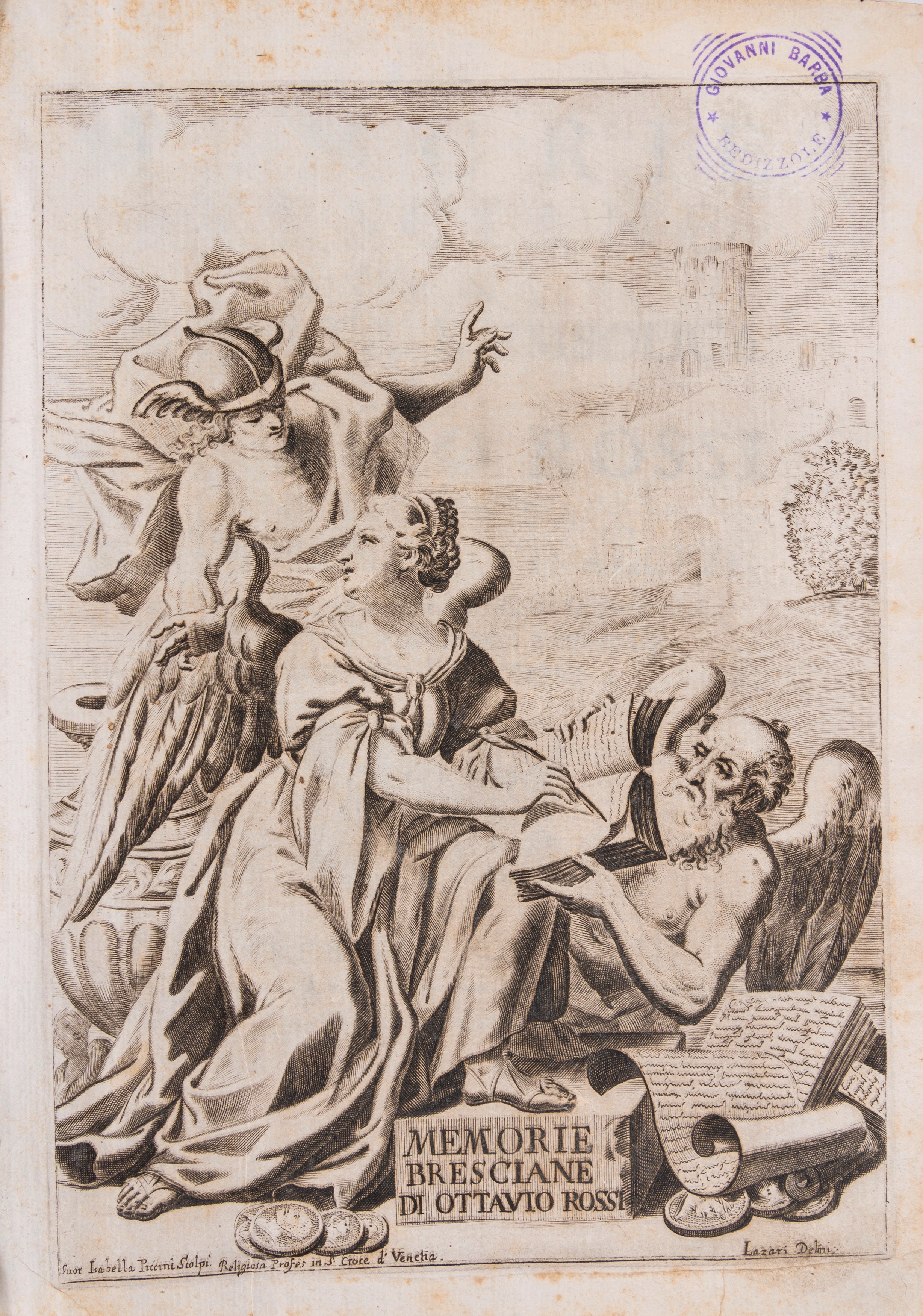 Ottavio Rossi, Isabella Piccini - Le memorie bresciane, 1693, Incisioni in rame