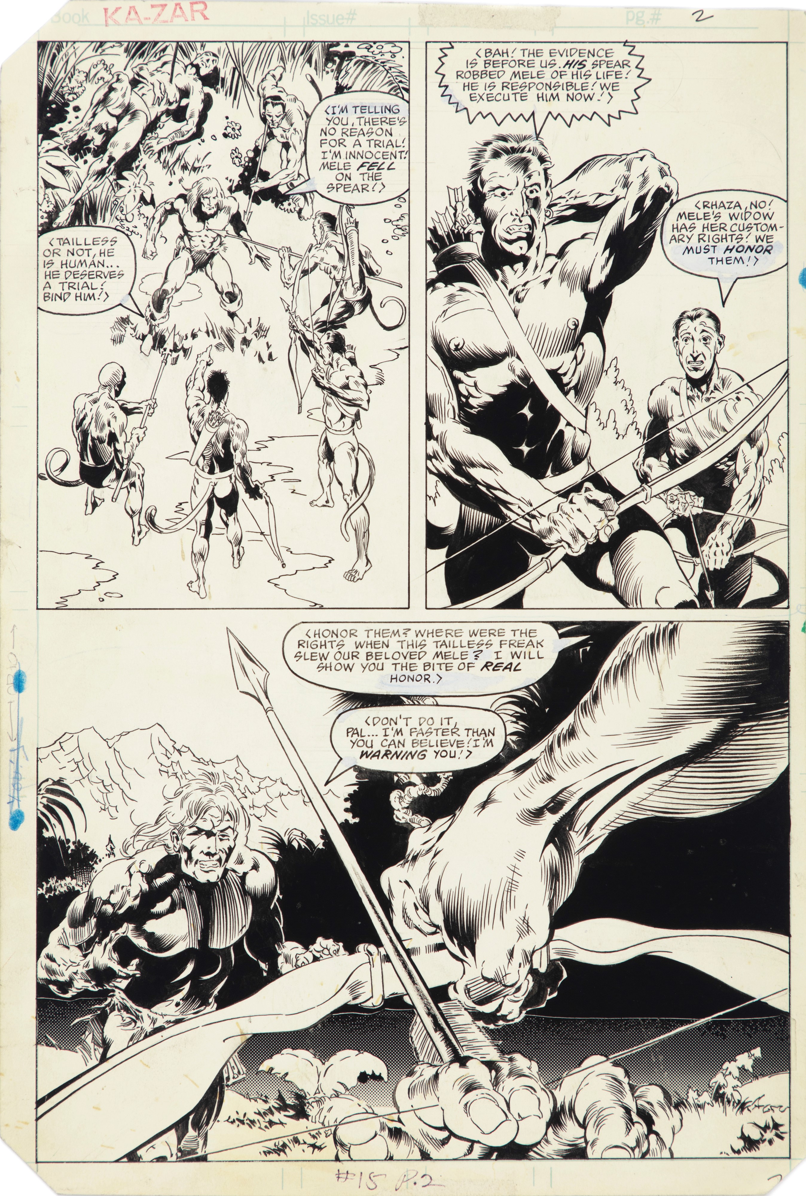 Brent Anderson - Ka-Zar the Savage - A Lovely Day for an Execution ...