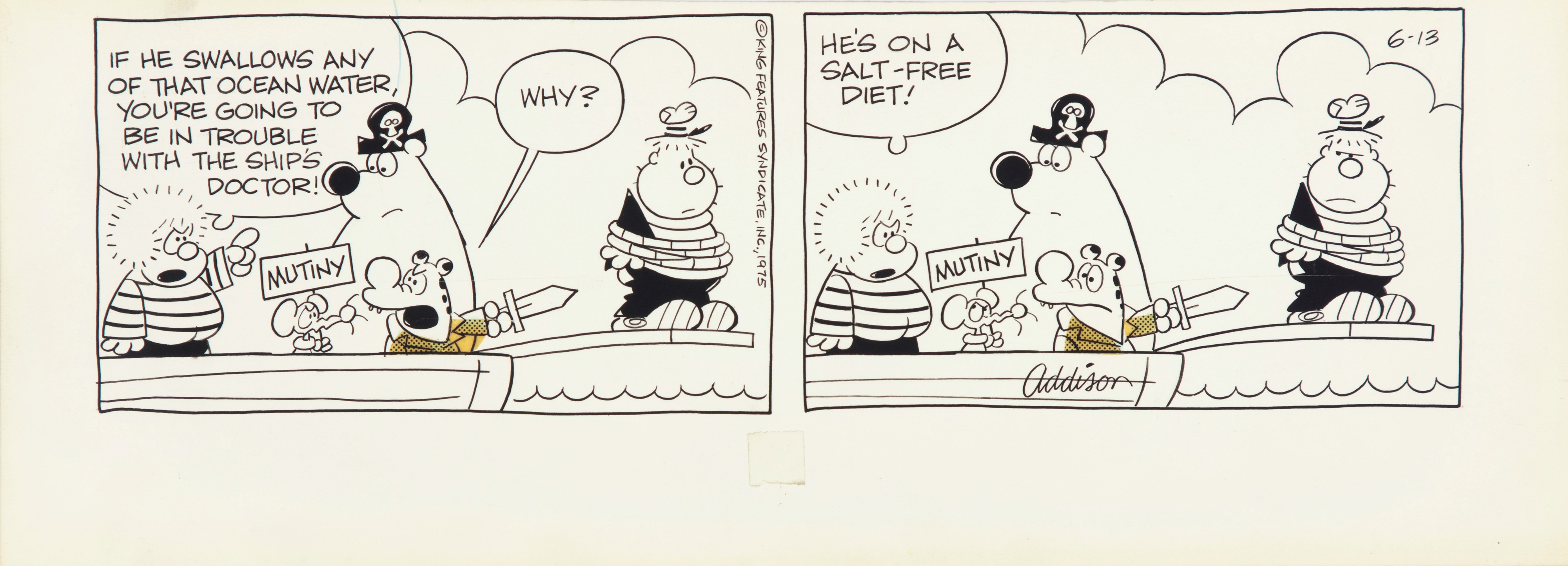 Addison (Mort Walker) - Boner's Ark 1975 | Original Comic Arts ...