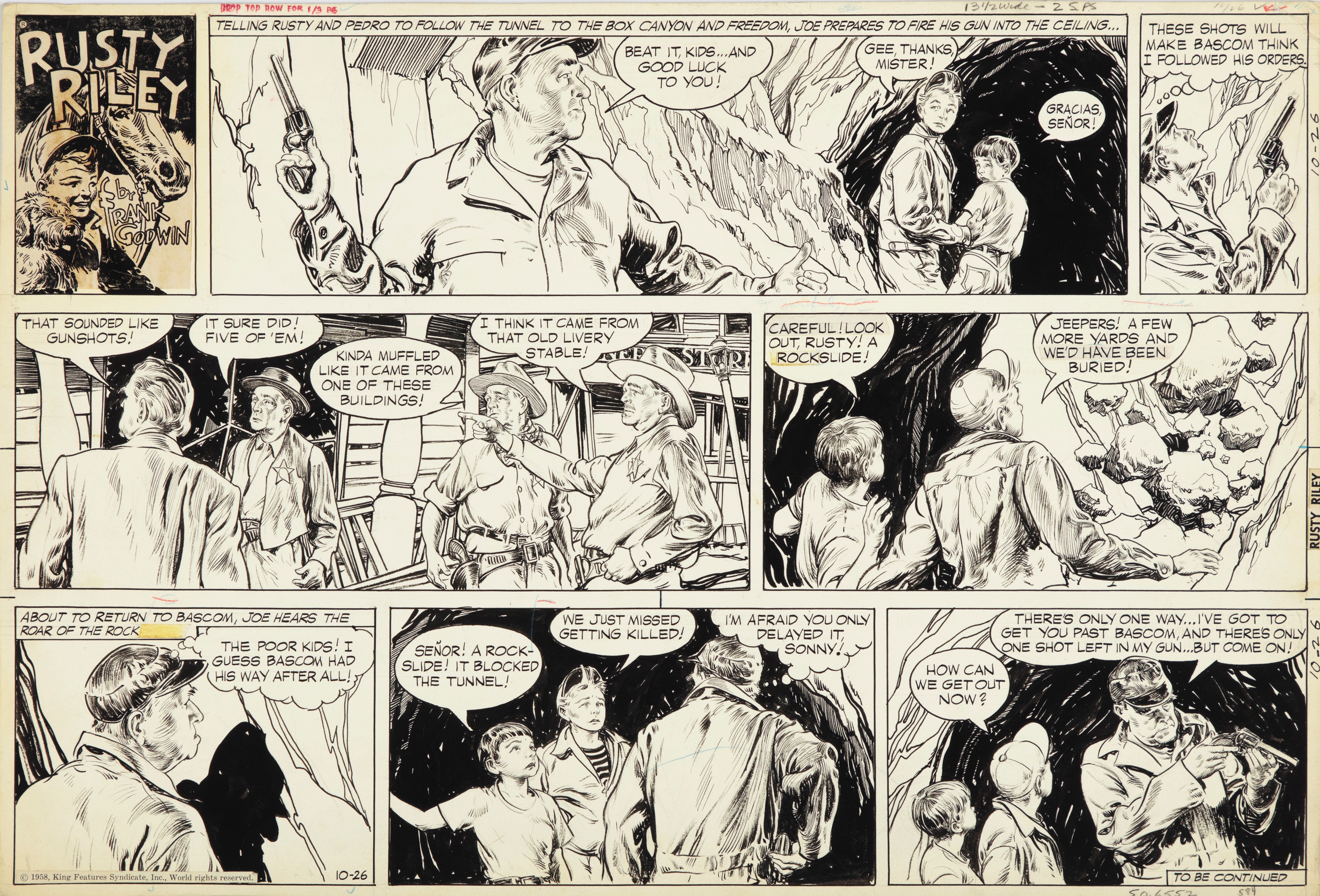 Frank Godwin - Rusty Riley 1958 | Original Comic Arts | Finarte, casa d ...