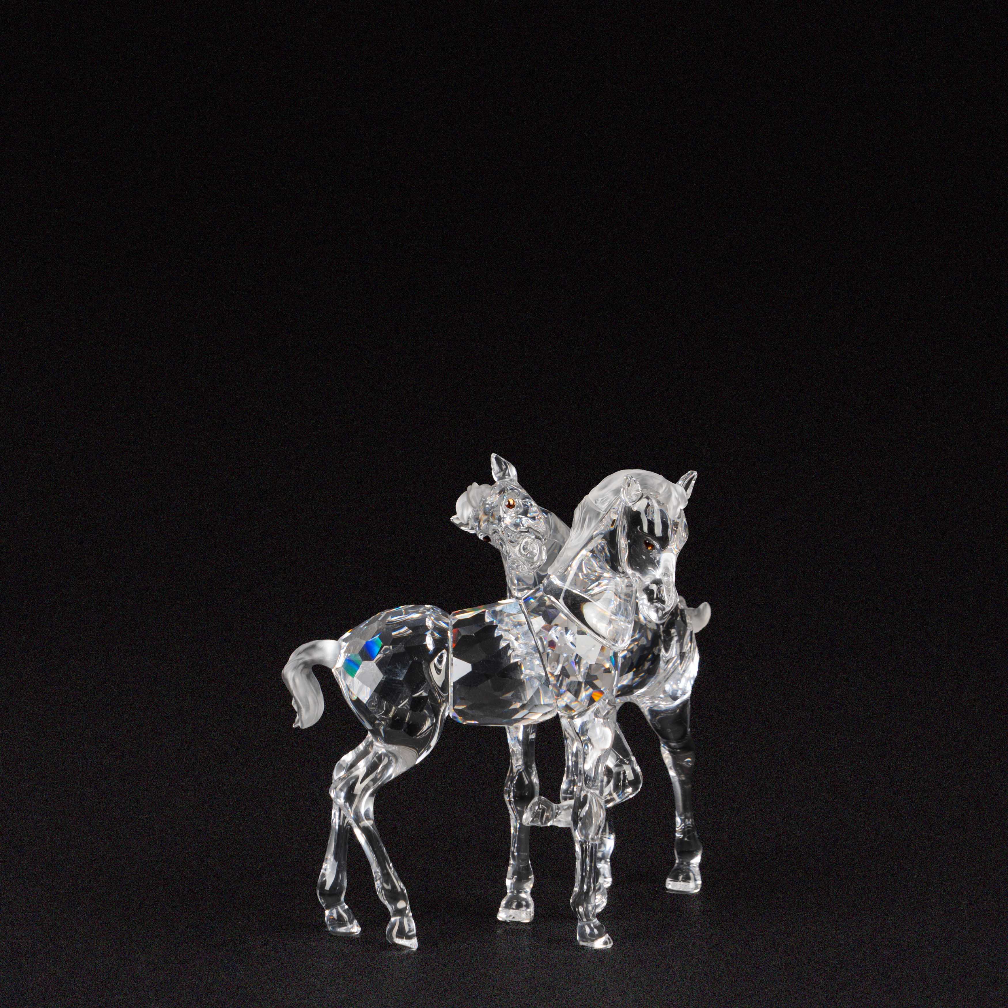 Swarovski - Puledri “Foals Clear” in cristallo (seria “Peacefull Countryside”), con scatola e cer...