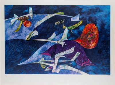 Composizione, litografia a colori
