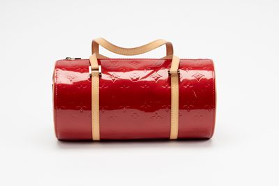 Borsa Papillon, monogram vernis rosso, pelle e metallo dorato, 2007
