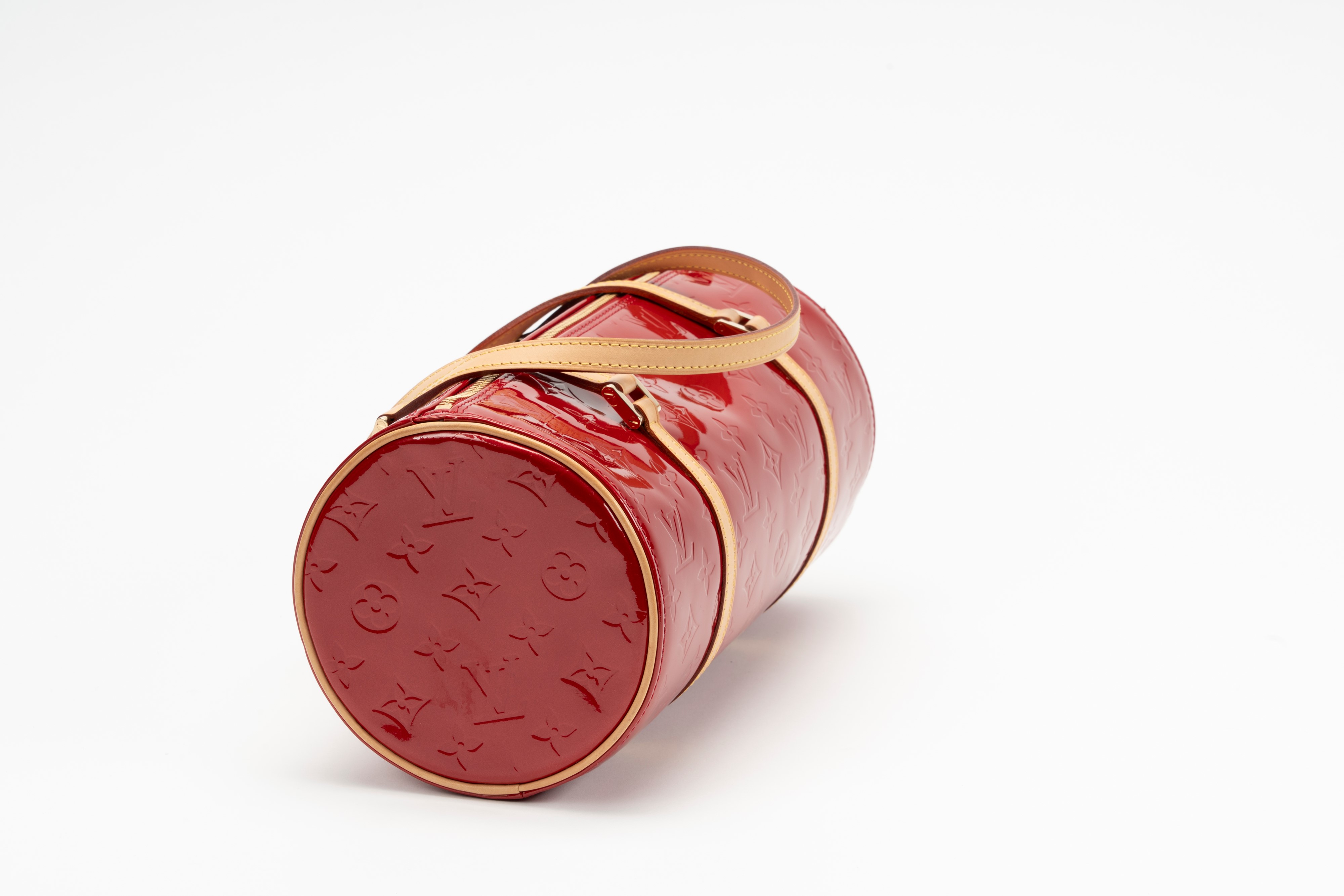 Louis Vuitton - Borsa Papillon, monogram vernis rosso, pelle e metallo dorato, 2007