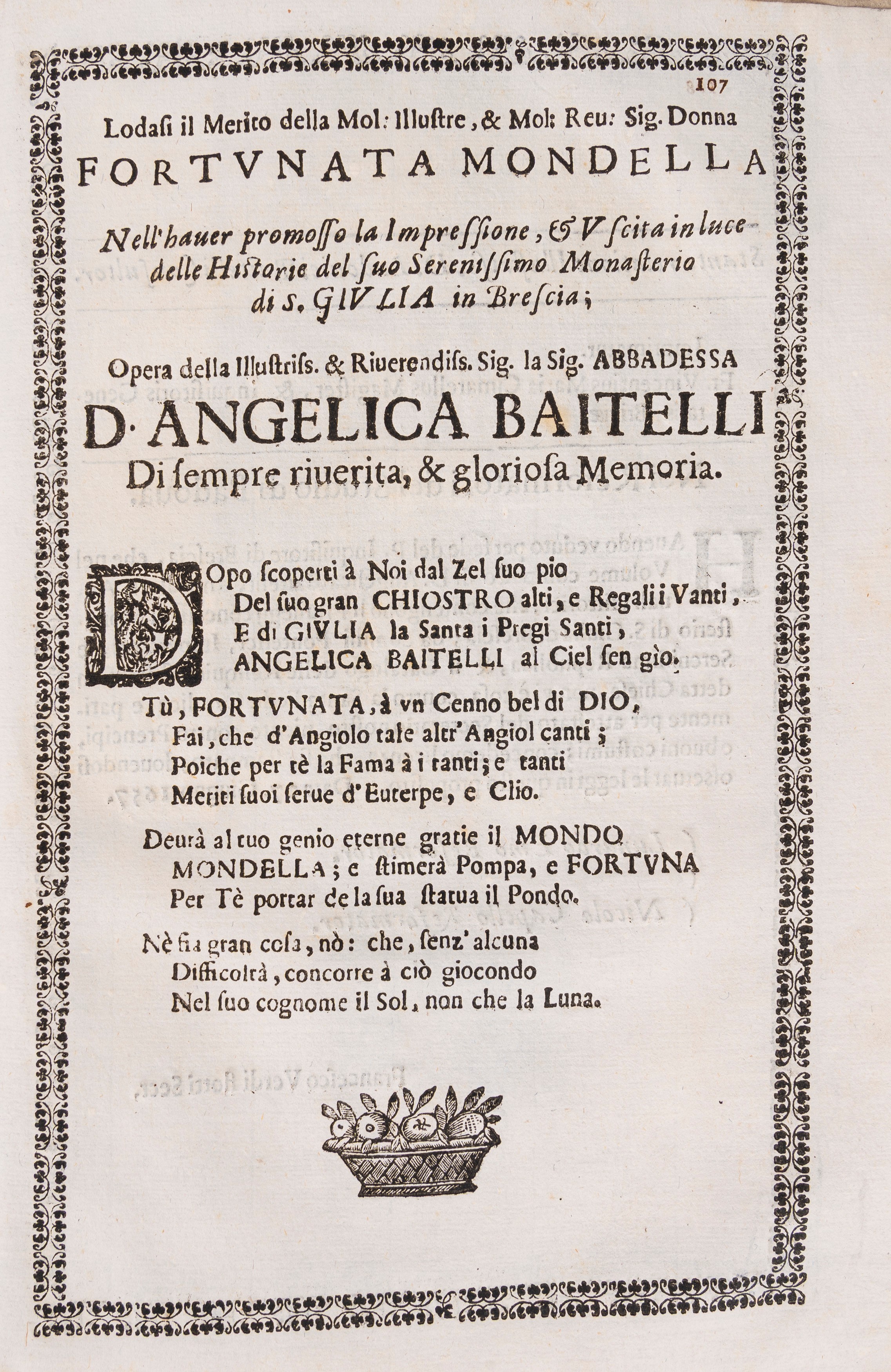 Angelica Baitelli - Annali historici dell'edificatione, erettione et dotatione del Serenissimo Mo...